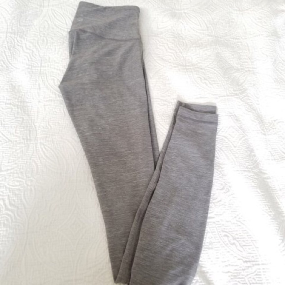 lululemon grey wunder under leggings full length